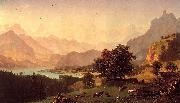 Albert Bierstadt Bernese Alps, oil on canvas oil